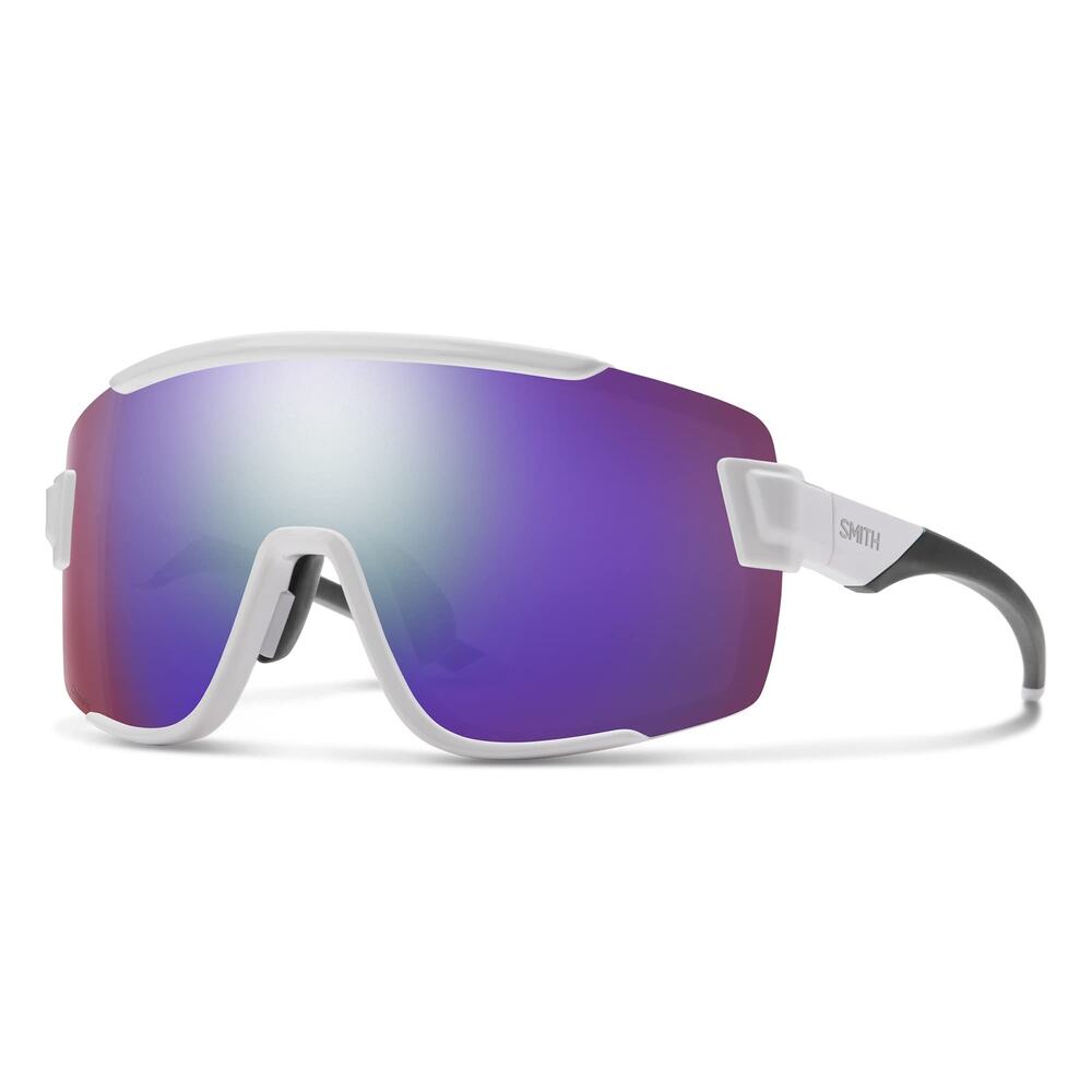 NWT  SMITH Wildcat ChromaPop Sports Sunglasses White Red Mirror Unisex - Picture 2 of 5